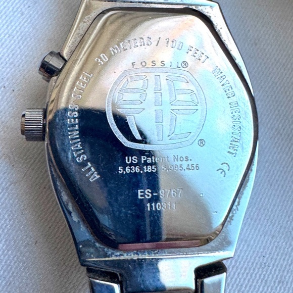 💜 Vintage One of A Kind Early 2000’s Fossil Kaleido Silver Purple Women's Watch💜 - Picture 10 of 16